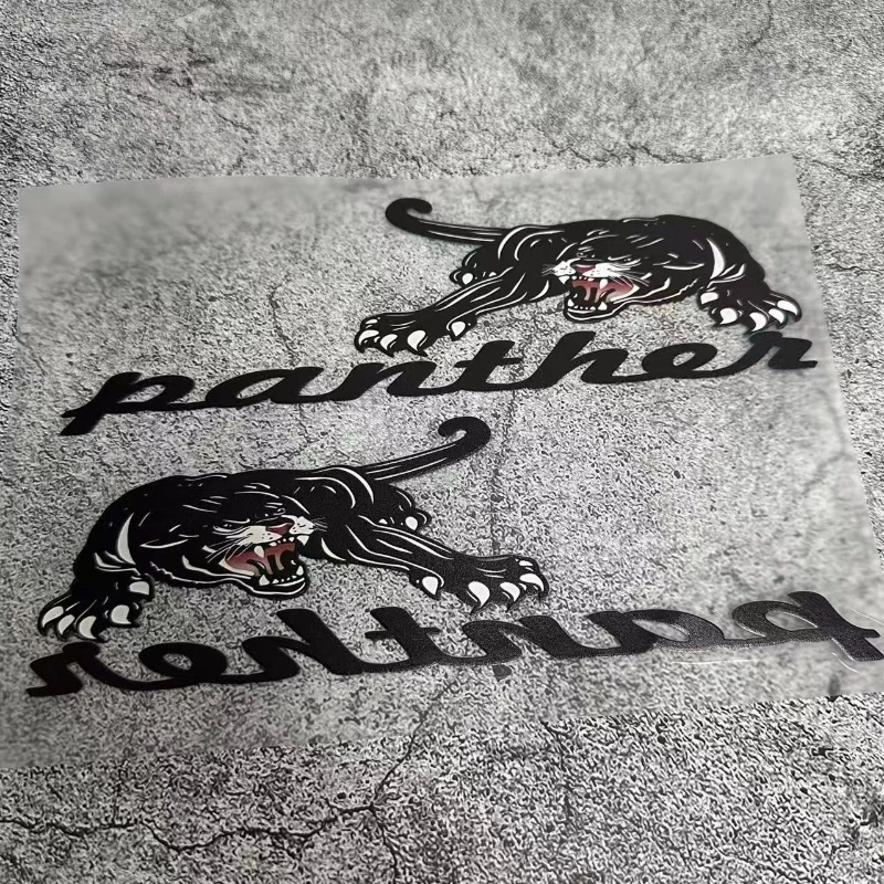 

Black Panther Sticker Set, Waterproof Vinyl Decals for Car Truck, 2PCS Panther Text Design