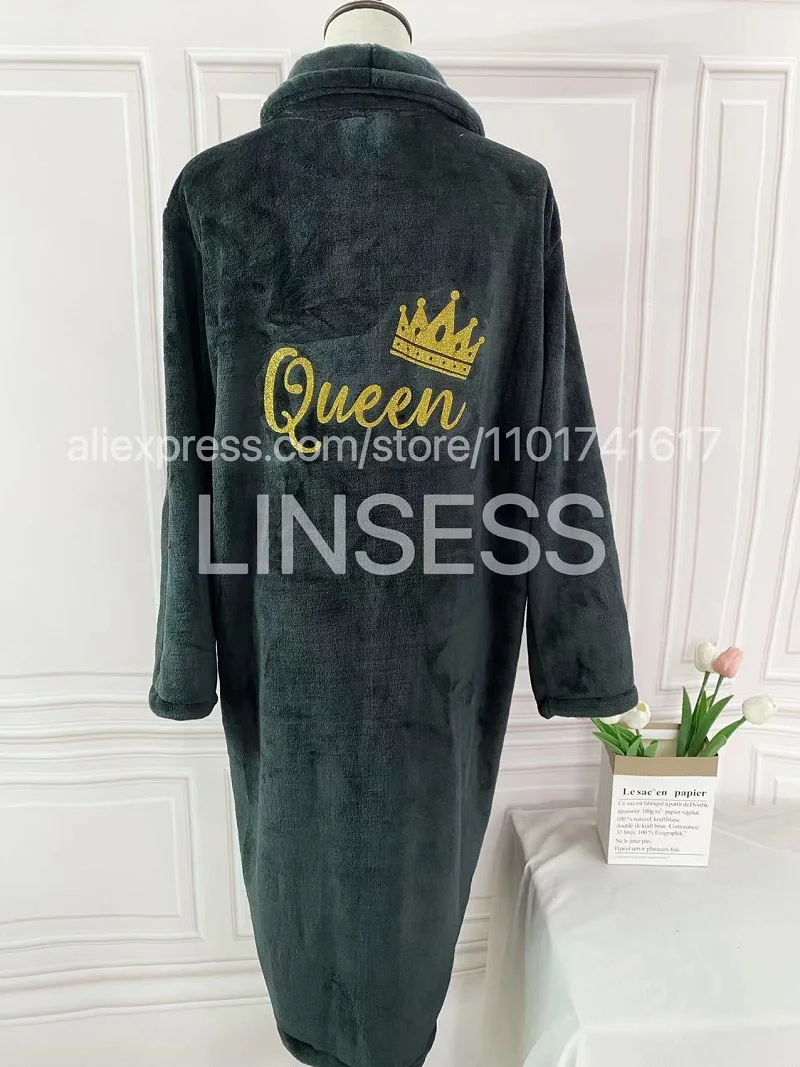 Customized Honeymoon Robes Couples Spa Robes Gift Bride And Groom Gift Mr Mrs Bathrobes Flannel Anniversary King Queen Bathrobes