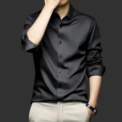 Colorful shirt, short sleeved, summer ice silk, ice feeling, and no iron premium business shirt, wrinkle resistant inch shirt