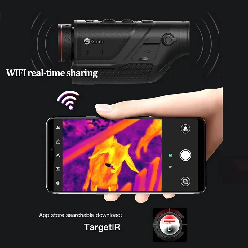 Руководство TD211 TD411 Тепловизор для охоты Wi-Fi Лазерная указка Детектор ночного видения Открытый телескоп Инфракрасная тепловизионная камера