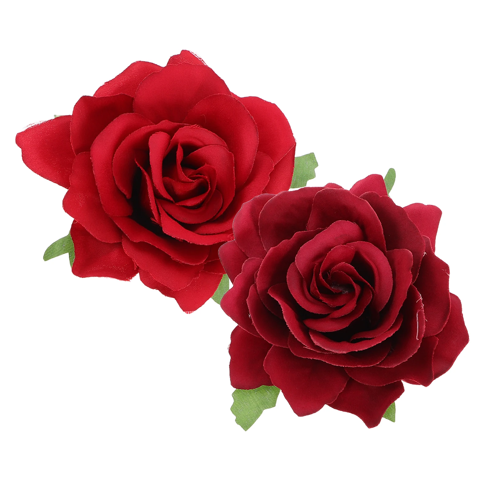 

2pcs Rose Hairpins Flower Clips Elegant Brooches For Women Girls Party Wedding Daily Use Lightweight Secure Design Versatile