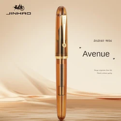 JINHAO 9016 Dadao Fountain Pen EF/F/M Nib Acrylic Transparent Spin Pen Office School Supplies Stationery Writing Pens PK 9019