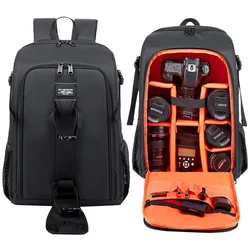 Cámara de fotografía de gran capacidad, mochila impermeable, trípode de vídeo, bolsa DSLR con cubierta de lluvia para Canon, Nikon, Sony, Pentax