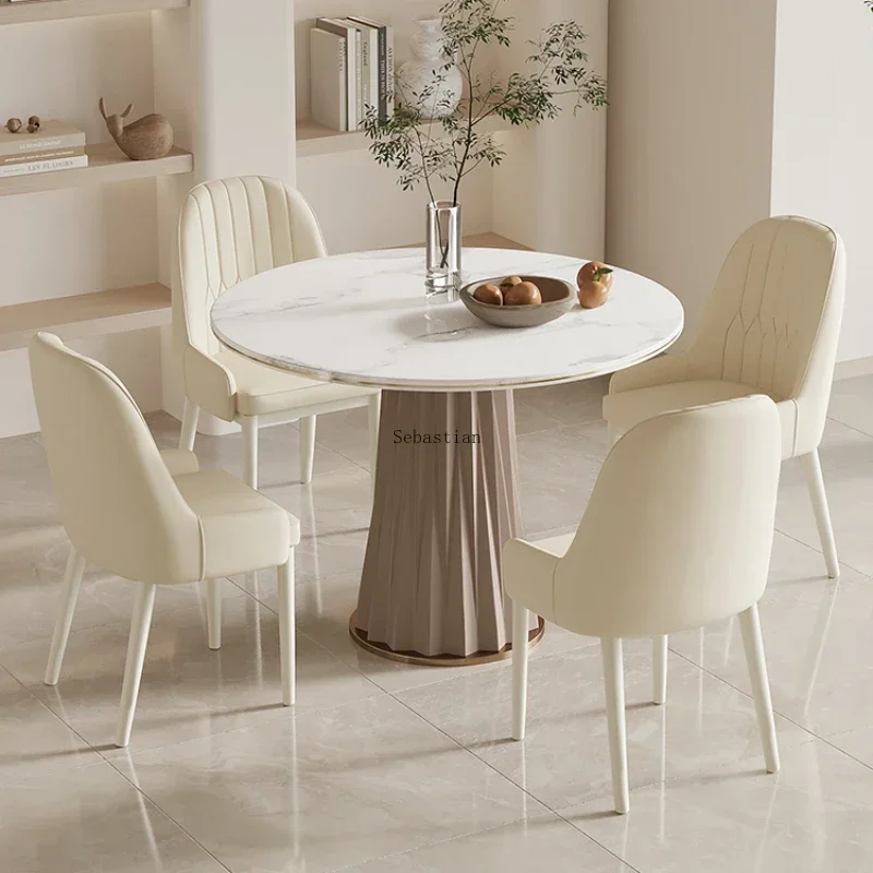 Muebles de silla de paquete suave minimalista de estilo crema, respaldo moderno para hogar, restaurante, café, ocio, Hotel