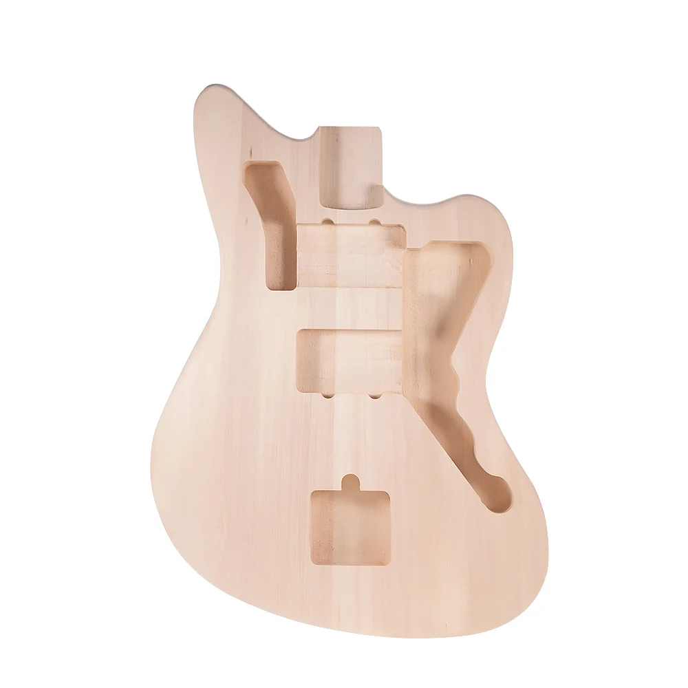 MZB-T DIY Electric Guitar Unfinished Body Guitar Barrel Blank Basswood Guitar Body String Instrument for Guitar Part Accessories