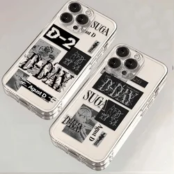 Transparent Cover Phone Case For Suga D-DAY Xiaomi Redmi Note 13 12 12C 11 10 10C 13C 10s 9 9s 9A 9T 9C 8 7 Pro Max 4G 5G