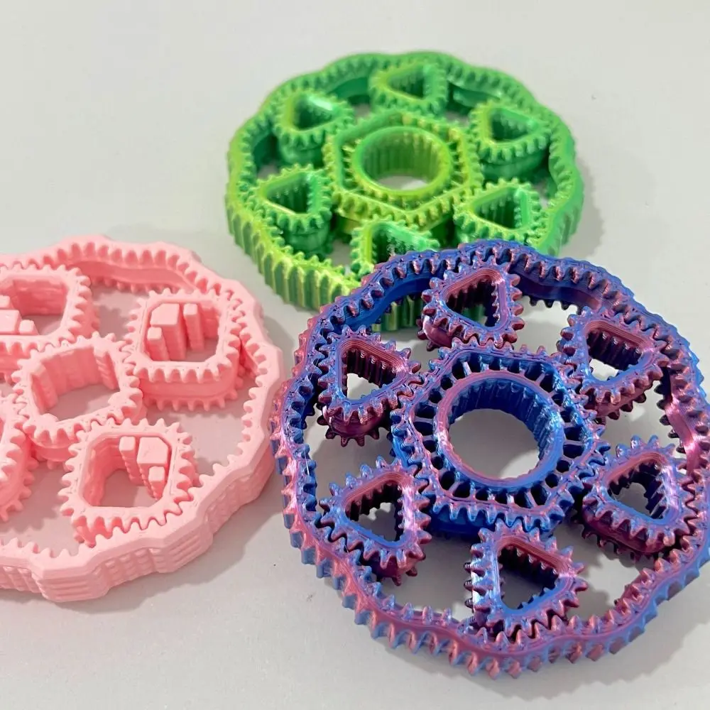 Creative 3D Printed Fidget Gear Spin Toy Sensory Plastic Hand Spinner Gyroscope Rotate Gear Fingertip Toy Office