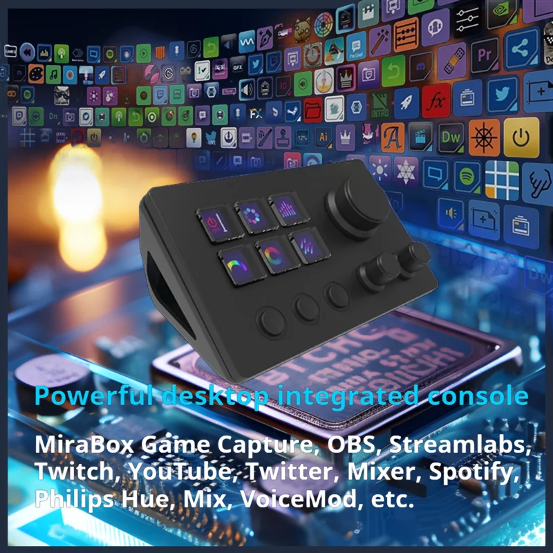 Imagem -02 - Streamdeck Live Content Creation Controller Edição Global Stream Deck Lcd Botão de Teclado Visual Personalizado para Win Mac Mirabox-n3