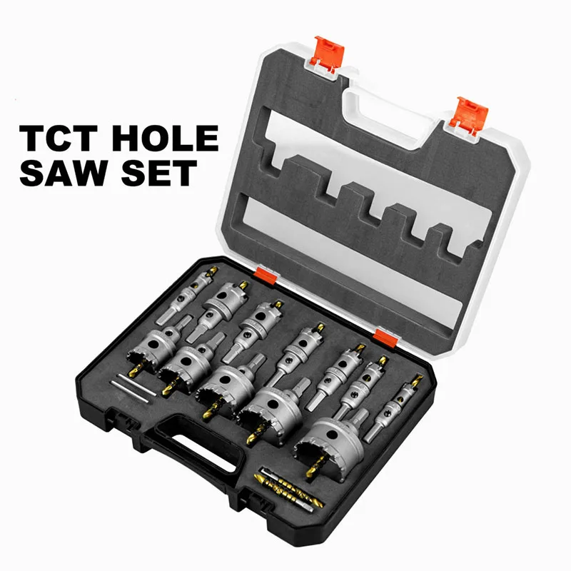 

Thick Metal Carbide Hole Cutter Cutting Hole Saw Tungsten Carbide Teeth Hole Saw Metal Drill bits for hole punching tools