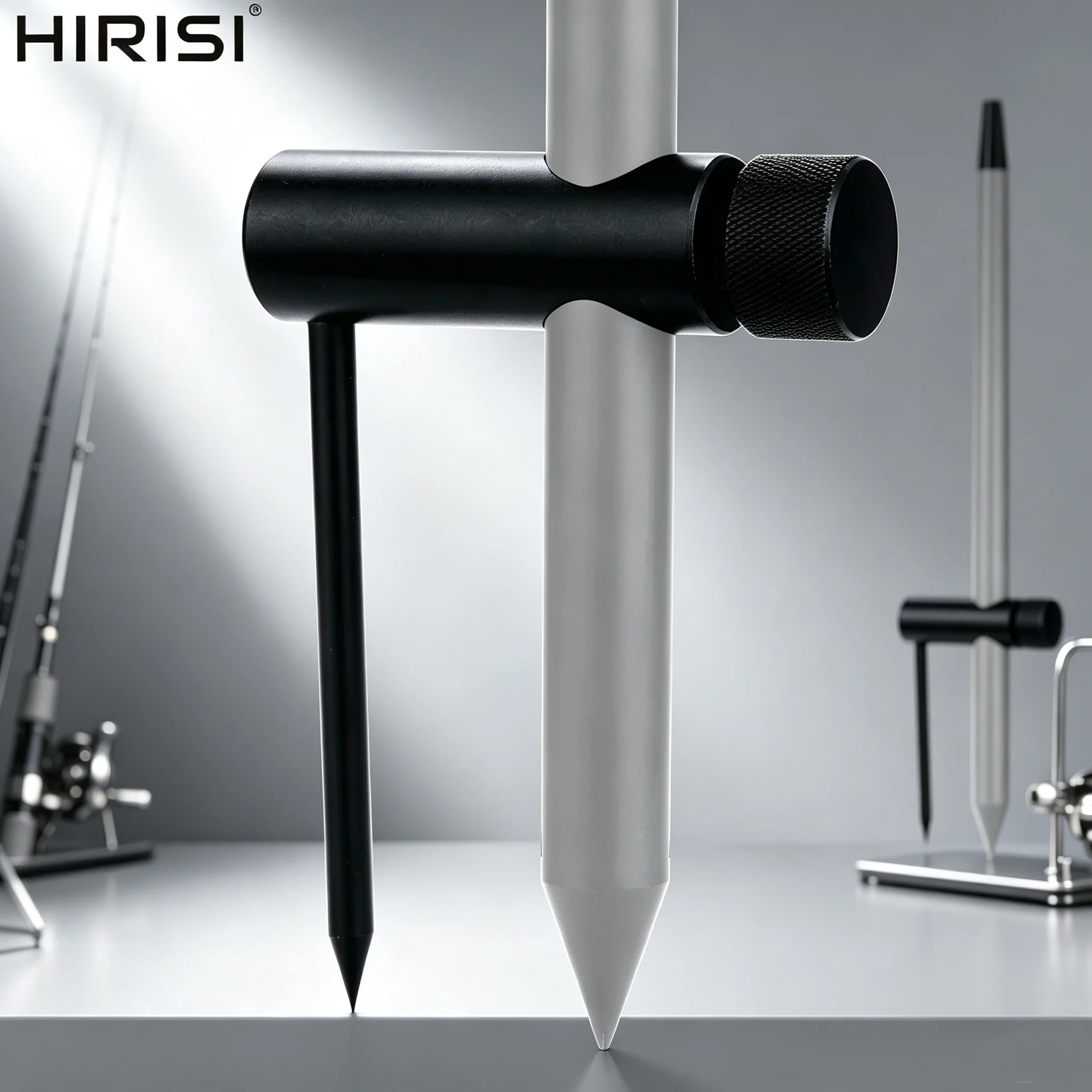 Hirisi Aluminium Karpfenangel-Bankstick-Halter Stabilisator Ständer mit Verstellbarer Höhe für Angelrutenhalter und Angelzubehör