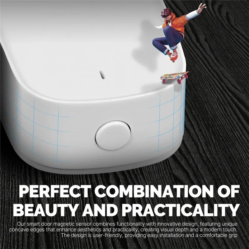 

ABKQ-Wifi умный датчик для окон, дверей, ворот, детектор умной домашней охранной сигнализации, приложение Smart Life Tuya, дистанционное управление