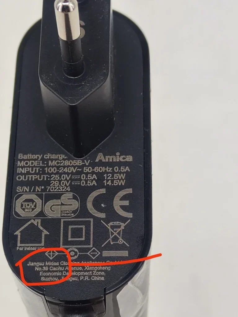 مناسبة لشاحن المكنسة الكهربائية ميديا محول الطاقة القياسي للاتحاد الأوروبي 500ma MC2805B-V