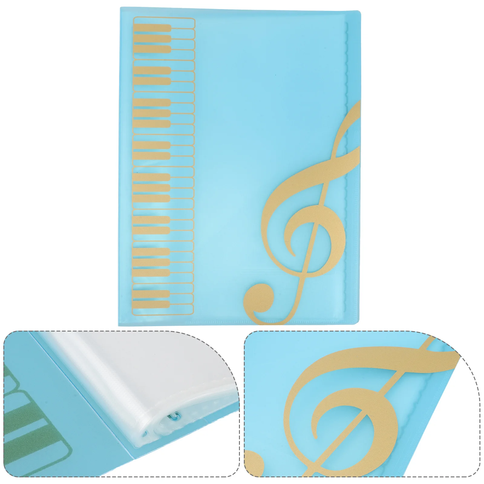 

Music Score Organizer 80 Pages Compact Design Portfolio Book for Sheet Music Storage Choir and Band Performances