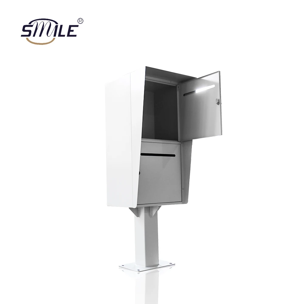 2-Door Vertical Steel Anti-Theft Postal Lockers Durable Letter Mail Storage Boxes Freestanding Office Mailboxes