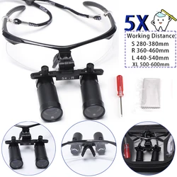 Dental Binoculars 5X Dental Magnifying Glass for Dentistry Dental Loupes Surgical Magnifiers Dentist Binoculars