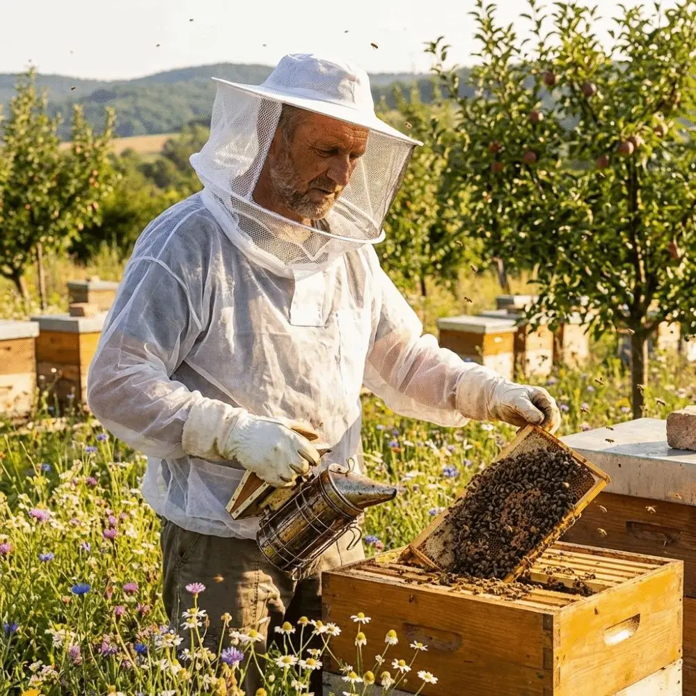 

Дышащий сетчатый костюм пчеловода, полукомбинезон, куртка пчеловода с капюшоном и сеткой, износостойкое защитное снаряжение для пчеловодства