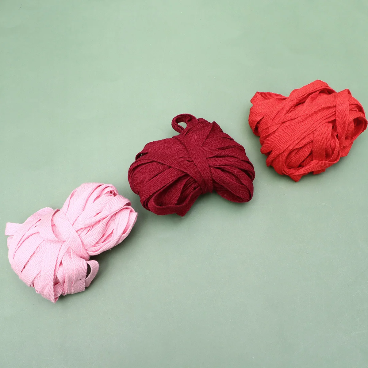 

3 Pack Cotton Ties Lace Elastic Bunting Braid Ribbon Rope Package Woven Clothing