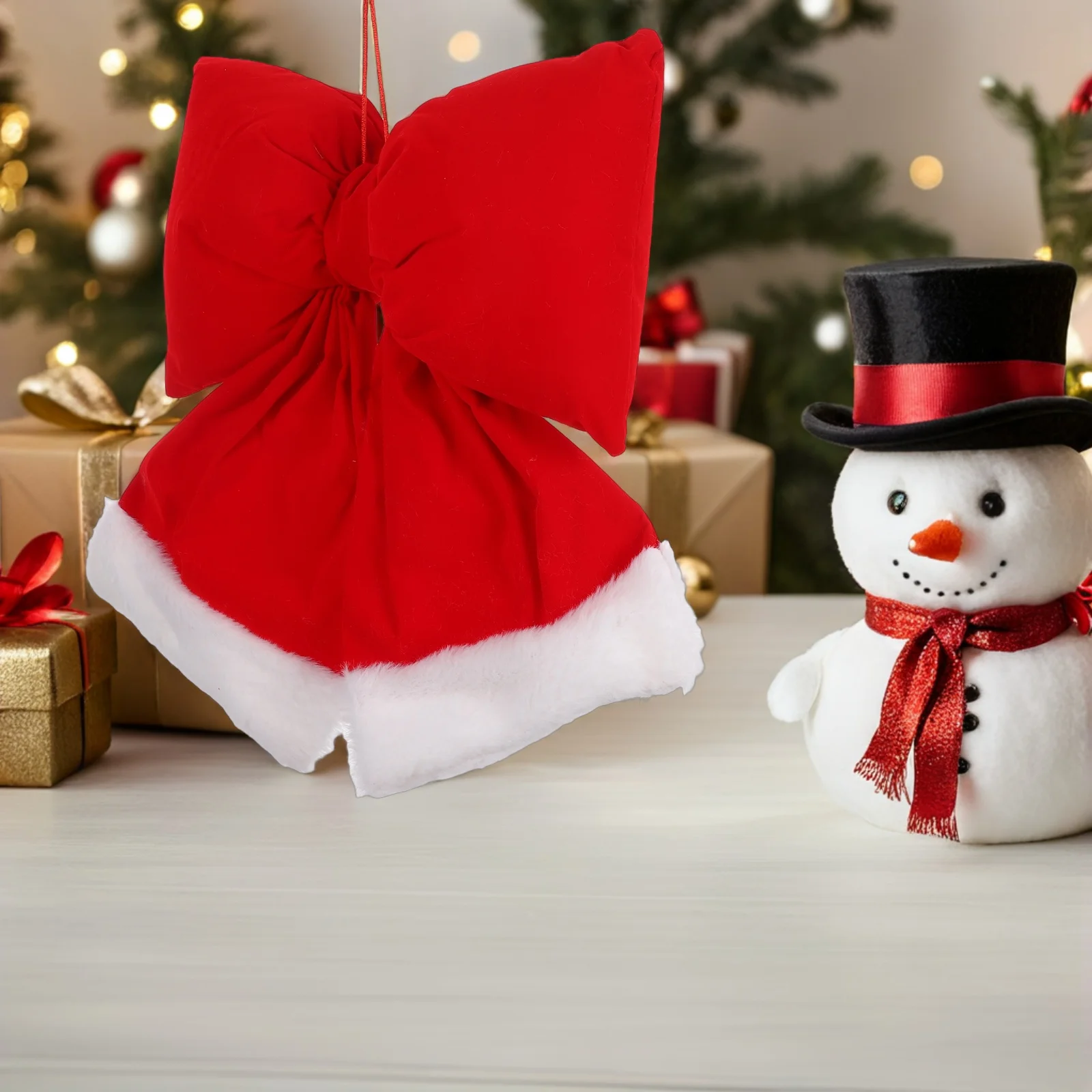 

Christmas Bow Pendant Decor Bows for Treat Bags Window Red Birthday Decorations