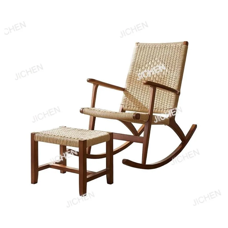 

rattan weaver master rattan rocking chair Japanese home leisure outdoor balcony rattan chair rocking chair simple modern solid w