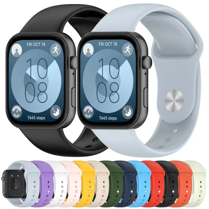 Offizielles weiches Silikonarmband für Huawei Watch Fit 3, sportliches, bequemes Smartwatch-Zubehör, Armband für Huawei Watch Fit 3-Gürtel