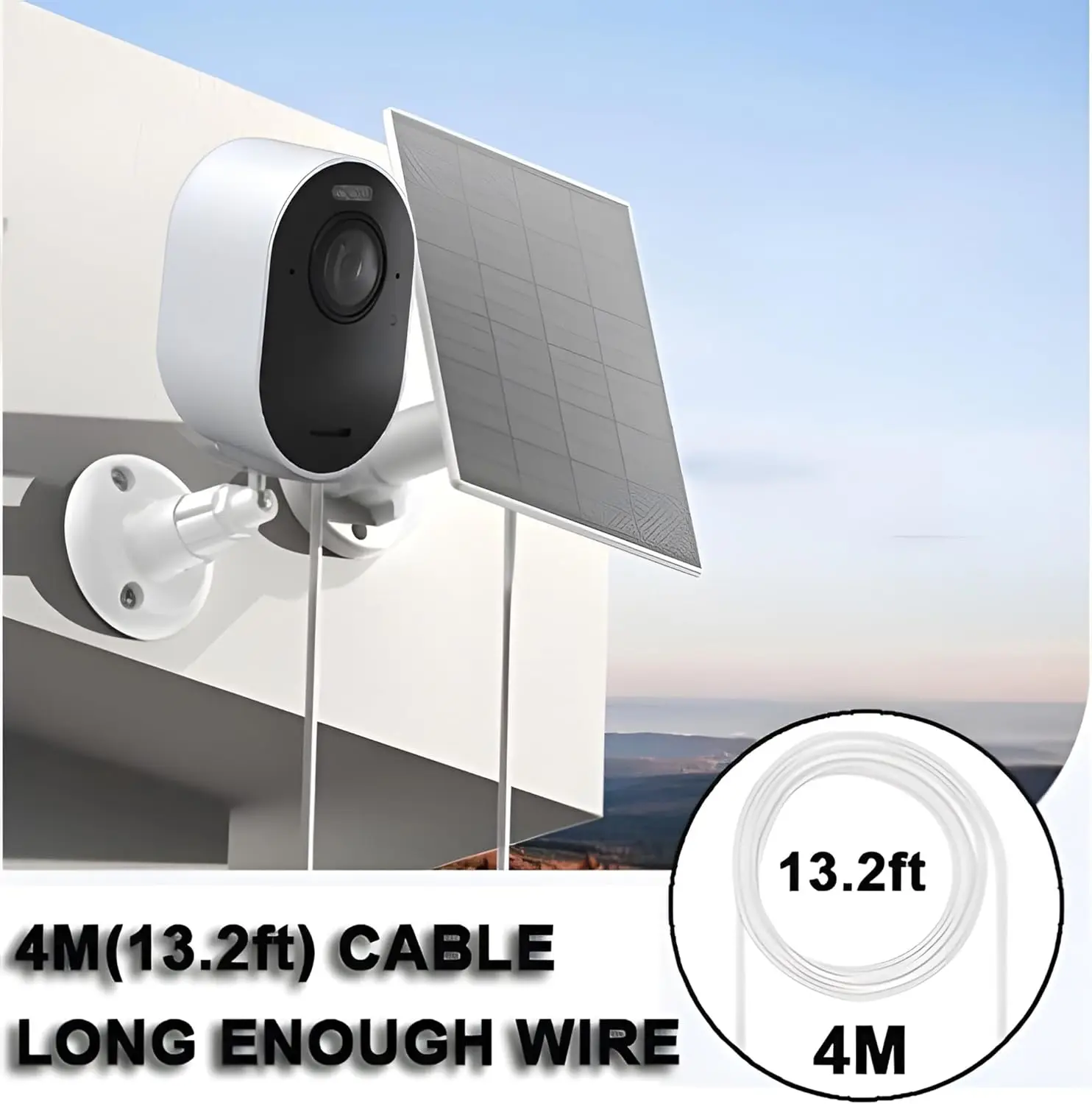 5w Solar Panel Compatible with Arlo Pro 5S 2K, Pro 4, Pro 3, Floodlight, Ultra 2, Ultra, and Go 2 Cameras,IP66 Waterproof