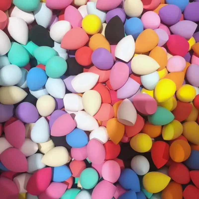 10 ultra miękkich gąbek do makijażu, losowe kolory i kształty, zestaw jajek kosmetycznych, jajka do makijażu w kształcie łezki, gąbki do makijażu