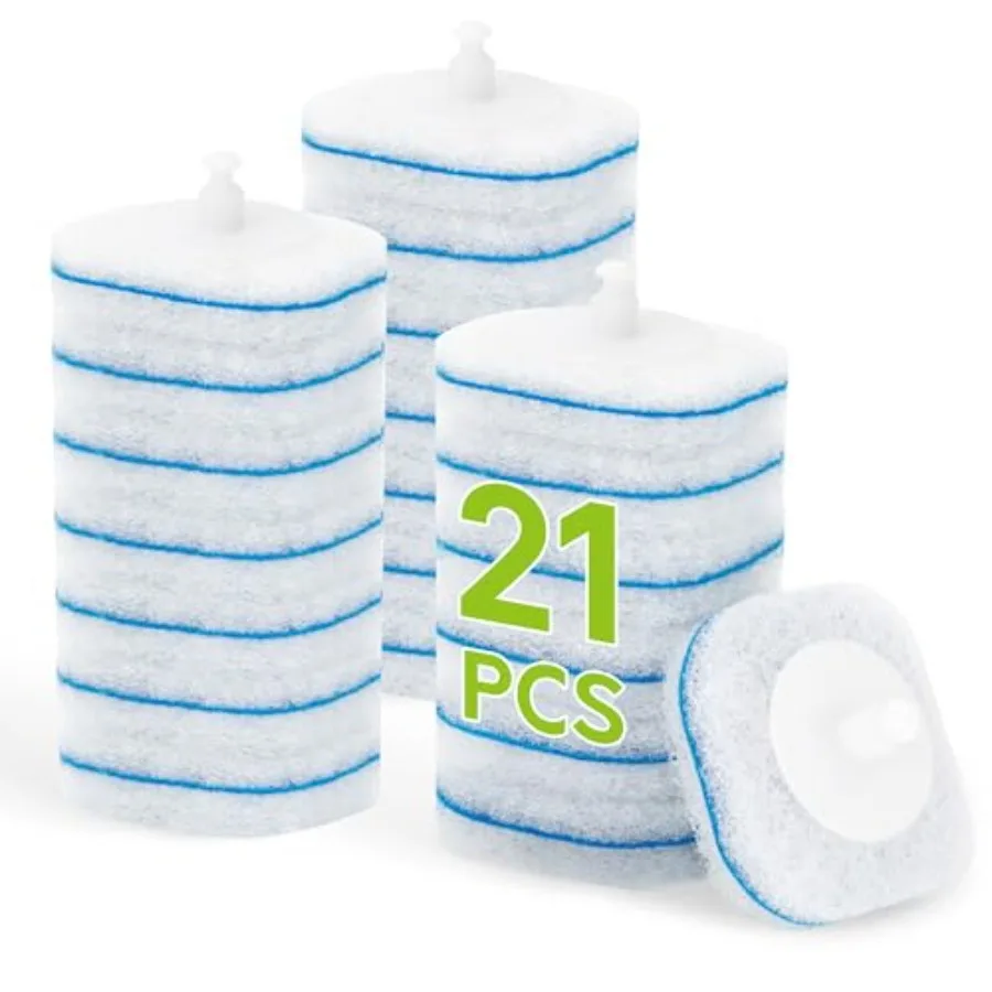 

Toilet Bowl Cleaner Wand Refills Compatible with CLOROX, 21 Count Disposable Toilet Brush Refills, Replacement Heads for Toilet