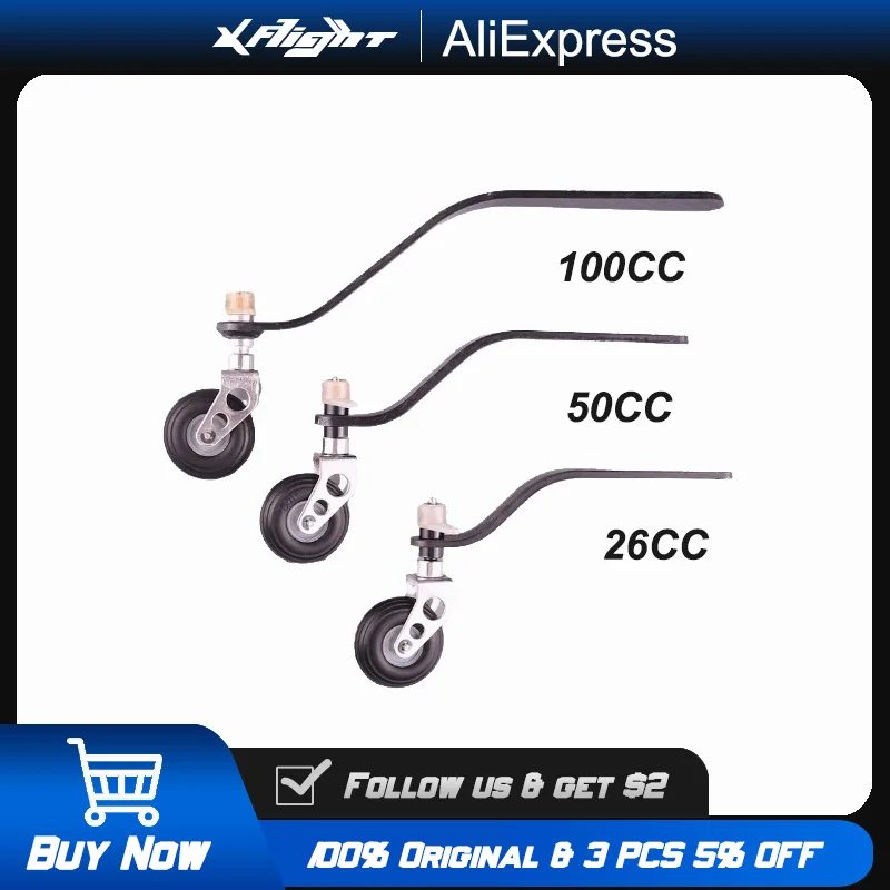 

26CC-100CC Carbon Fiber Tail Wheel Assembly for Gas RC Airplane FPV Durable Landing Gear