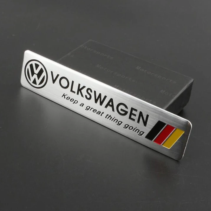 1Pcs Car Styling Aluminum Alloy Badge Sticker For Volkswagen GTI R-Line R Polo Golf Passat Scirocco Jetta Beetle Tiguan Arteon