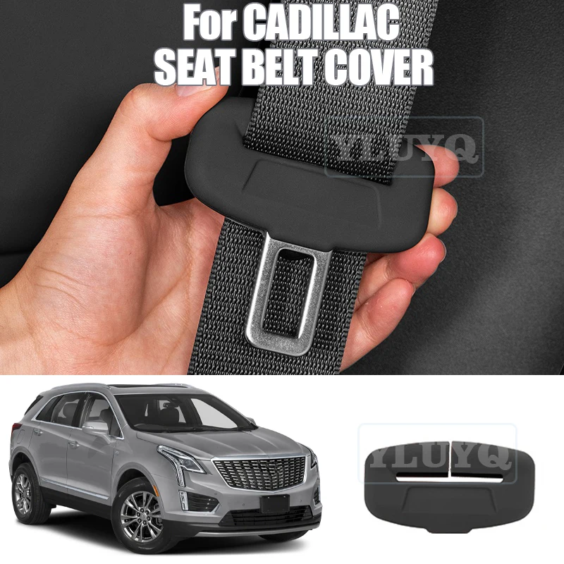

For Cadillac XT4 5 6 Seat Belt Insert Silicone Protective Case Escalade CT4 CT5 Car Seat Buckle Protection Accessory