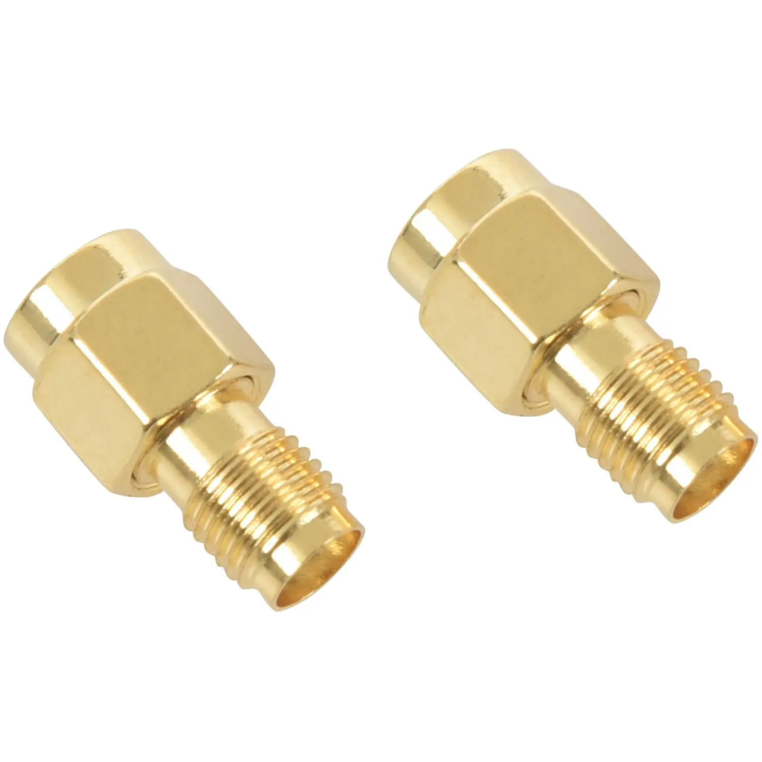 2PCS RF coaxial coax adapter SMA female to RP-SMA male