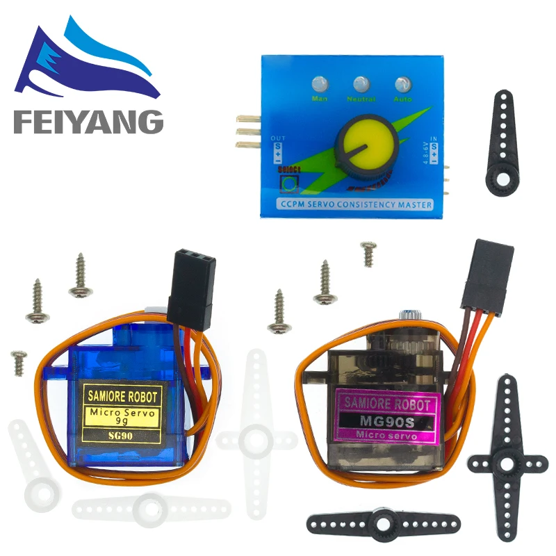 Multi Servo Tester Rc Mini Micro Classic servos 9g SG92R SG90 MG90S For RC Planes Fixed wing Aircraft model telecontro