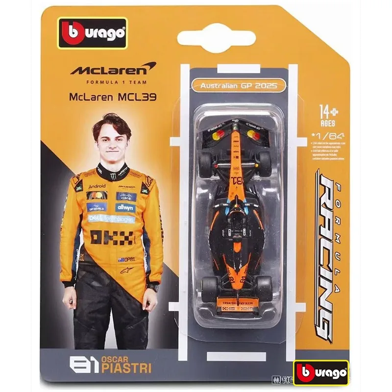 جديد Bburago 1:64 F1 2025 RB21 MCL39 SF25 W16E 2025 ماكس Verstappen سبيكة دييكاست نموذج سيارة تحصيل