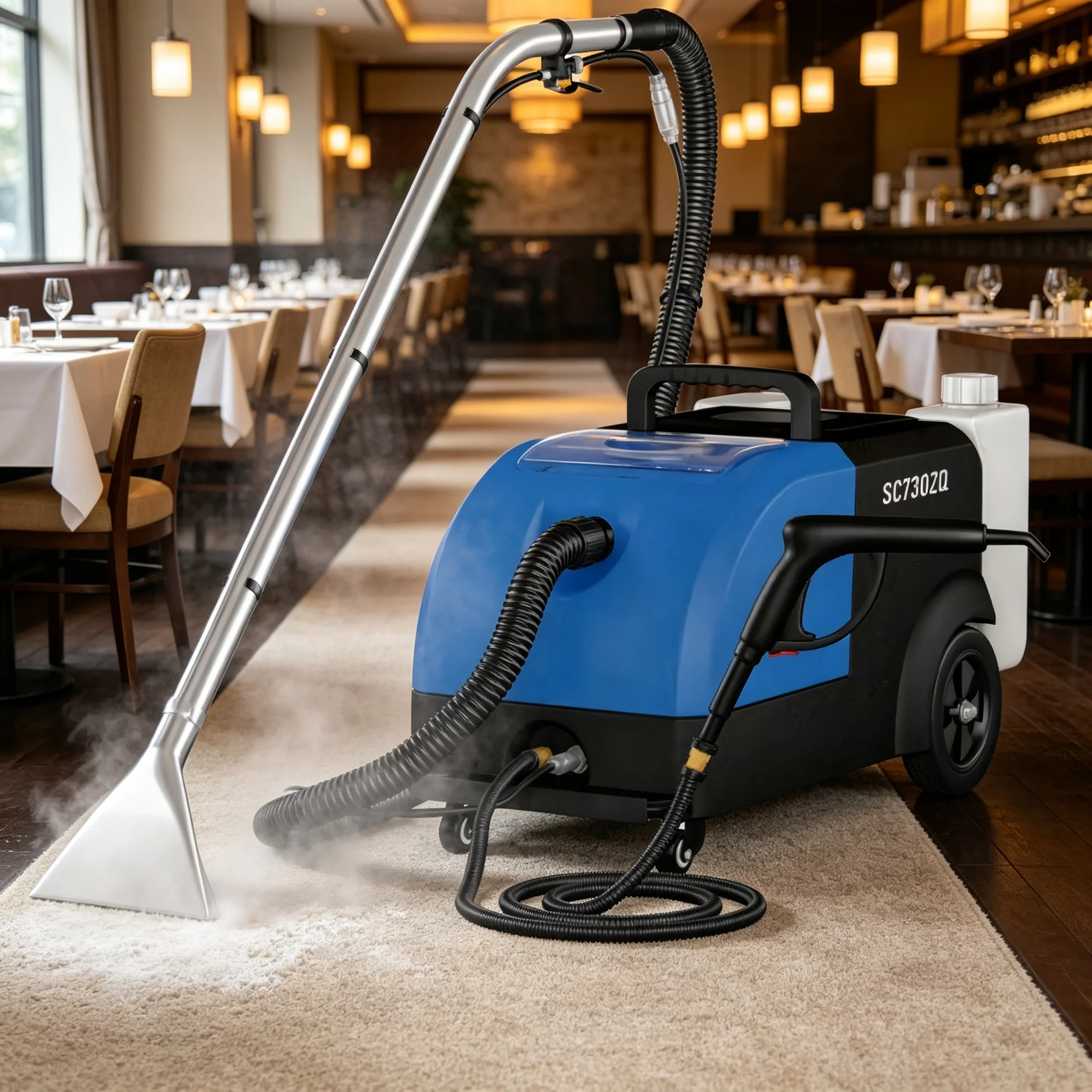 Commercial Steam Cleaner Machine Carpet Extractor Hot Water Spray Vacuum Washer For Sofa Fabric Car Interior Cleaning Tool