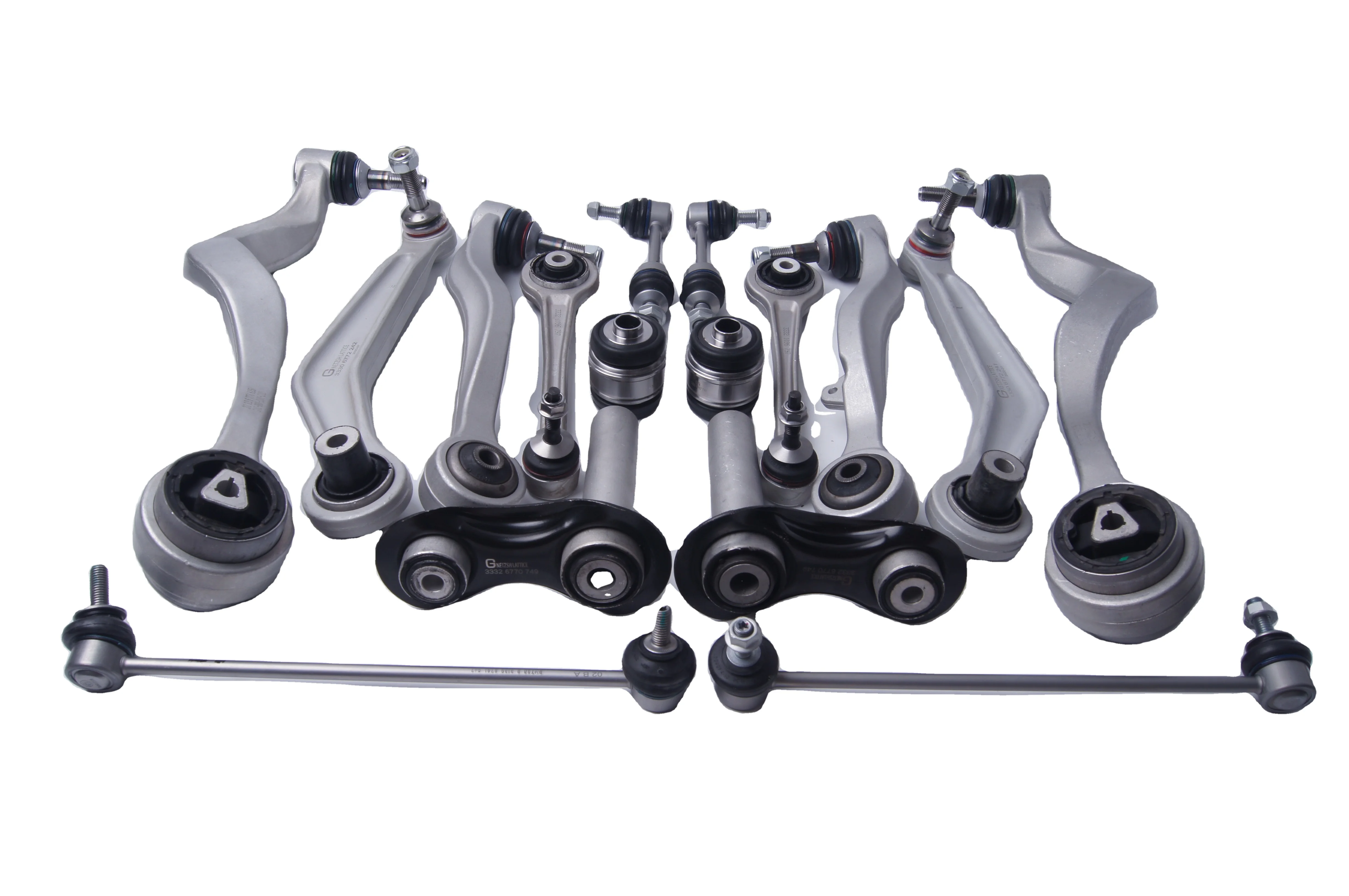 

E60 E63 E64 E61 E65 E66 E67 16pcs 31102348048 front and rear suspension ball joint wishbone control arm arm kit for 525i 528i