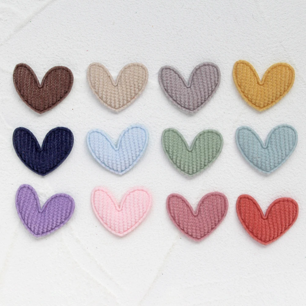 50 قطعة 15x17/20x25/21x24 مللي متر مبطن سروال قصير نسيج القلب يزين DIY بها بنفسك قبعة الملابس يغطي الرجل الخياطة إمدادات أغطية الرأس ديكور بقع