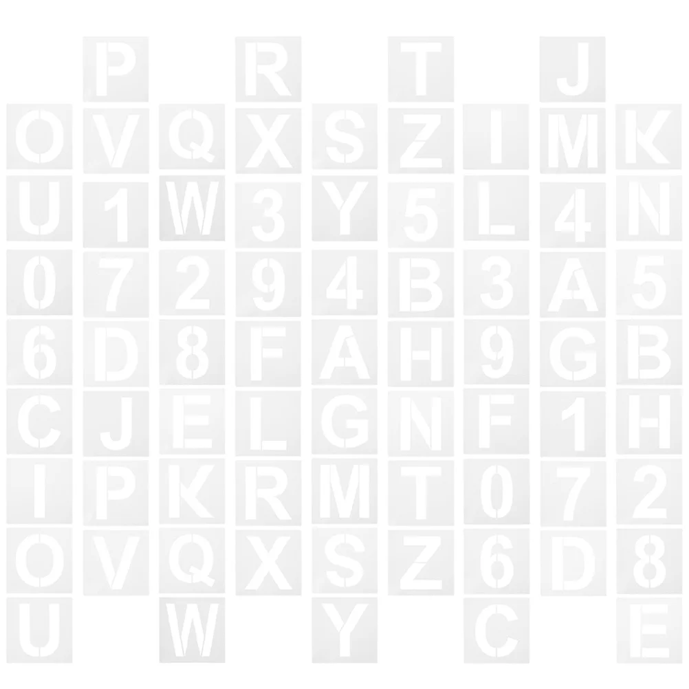 36 قطعة استنسل أرقام الحروف للخشب قماش رذاذ الطلاء الحرف عيد الميلاد حفلة عيد ميلاد الديكور إلكتروني الإستنسل #2