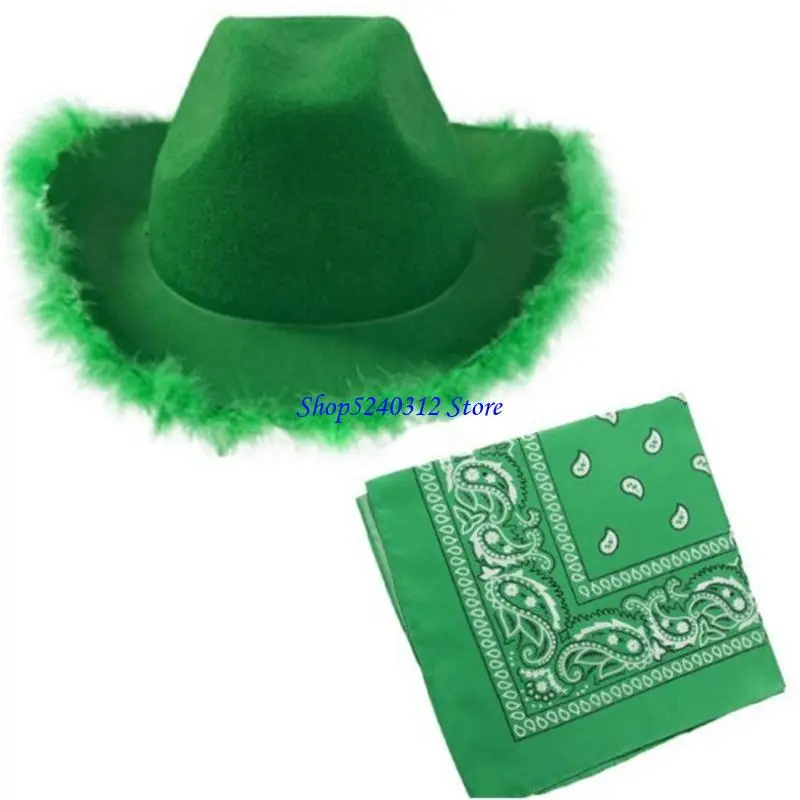 634C مجموعة قبعة شامروك الفاخرة للهالوين، قبعة مريحة للجنسين #3