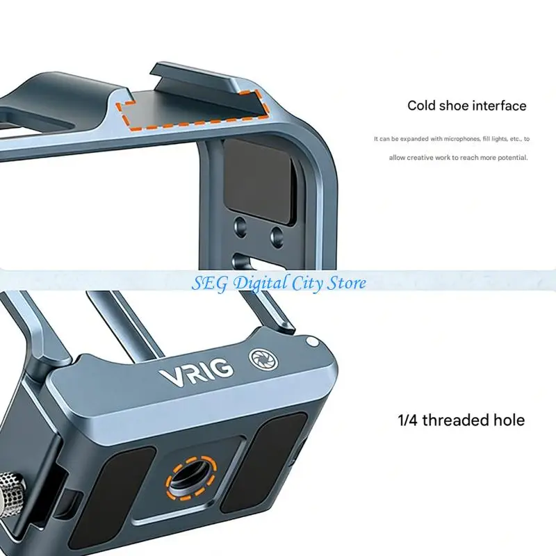 

U75B Functional Action Camera Cage Offering Secure Protections And Flexible Accessory Attachment Point For Adventure Photo