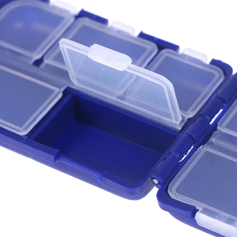 Vissen Doos Plastic Storage Case Lure Spoon Hook Bait Tackle Connector Waterdicht Vissen 10 Grids Fly Tackle Dozen