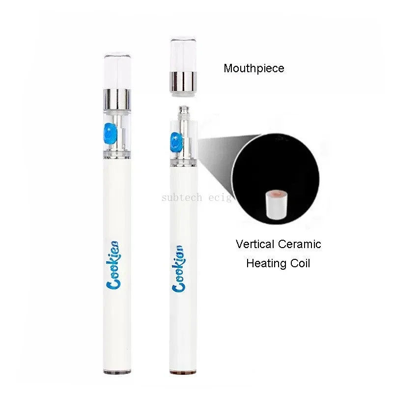 5szt 10szt Cookie Vape Pen Kits 320Mah 0.8ml Ceramic Coil Cartridge Carts Vaporizer Pen Akumulator E Cigarettes Smoke