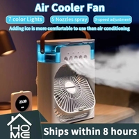New 3-in-1 fan, air conditioner, mini home air cooler, LED night light, portable humidifier, air conditioning fan, office andho