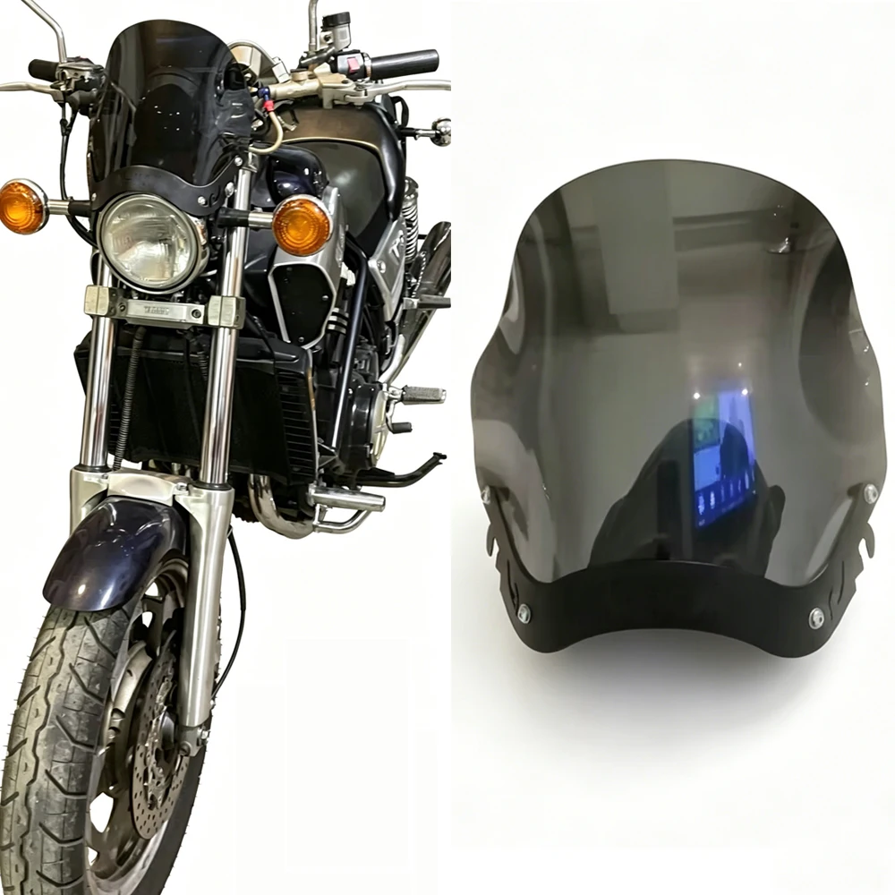 

VMAX 1200 Windscreen Motorcycle Windshield for Yamaha VMAX1300 V-MAX 1300 1985-2007 VMAX1200 Accessories Wind Deflector Screen
