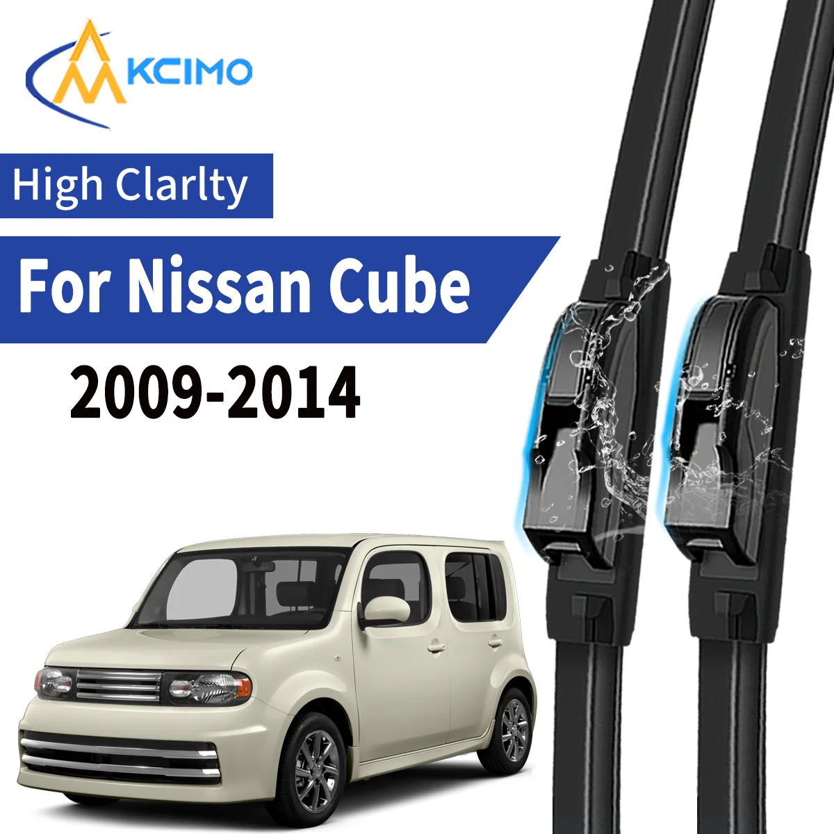 

2pcs Car Front Wiper Blades For Nissan Cube 2009–2014 Windscreen Windshield Wipers Silent Rubber Auto Accessories Replacement