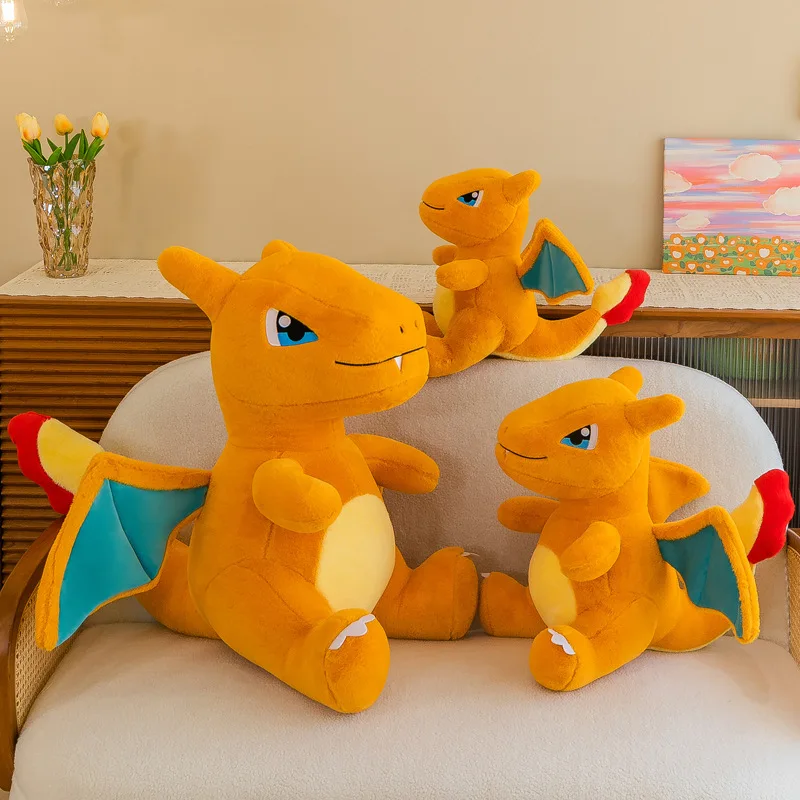

Pokemon Kawaii Charizard Plush Toy Dragon Doll Fire Dinosaur Stuffed Animal Kids Birthday Gift for Children Wholesale