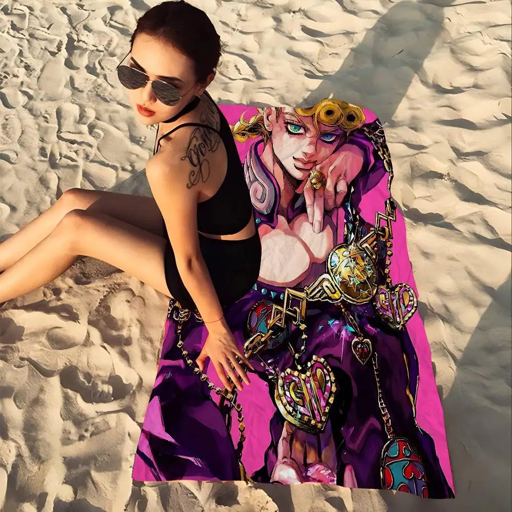 JoJos Bizarre Adventure Anime Big Microfiber Beach Towels Quick Dry Towel Sand Beach Towels Pool Towel for Travel Swim Pool Yoga