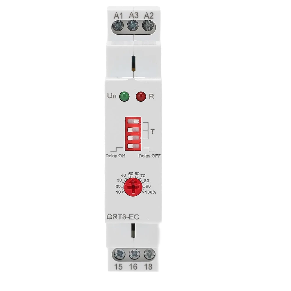 GRT8-EC Time Relay AC220V/DC24V Power On Delay Off Time Relay Multifunctional With LED Indicator Electrical Equipment Supplies