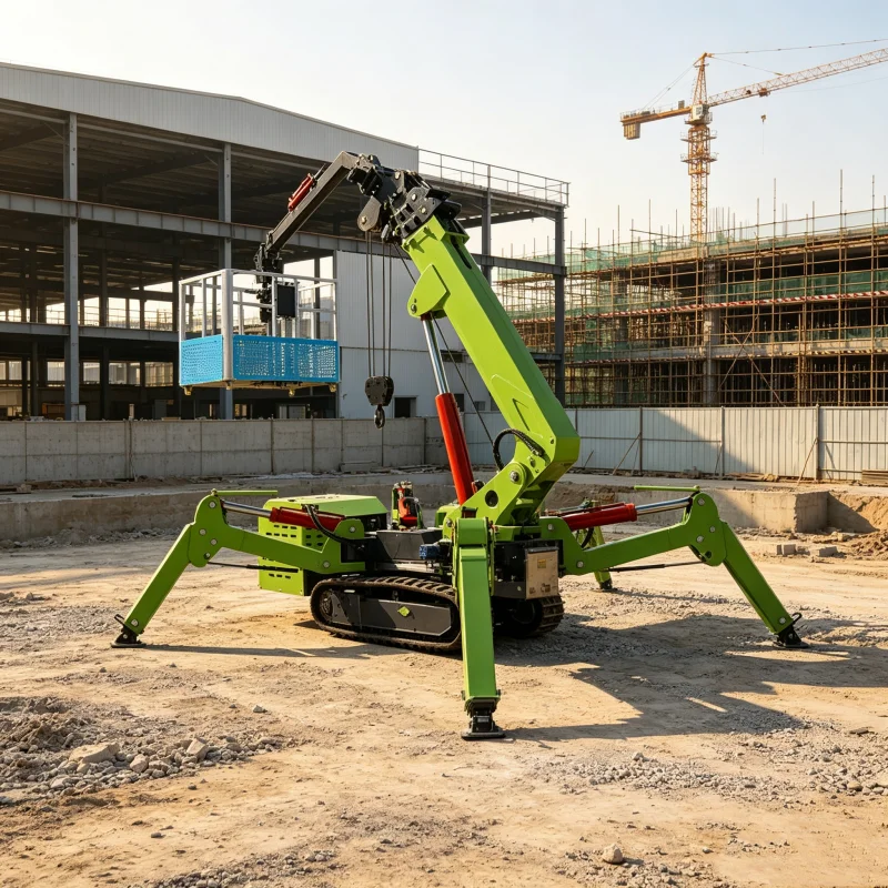 Low Noise Diesel Electric Spider Crawler Mini Crane with 18m Lifting Height High Efficiency for Outdoor Urban Construction Work