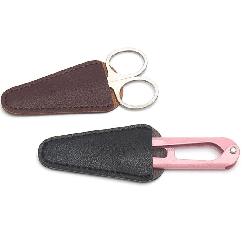 Colorful Sewing Scissor Sheath Portable Eyebrow Trimming Beauty Scissors Sheath