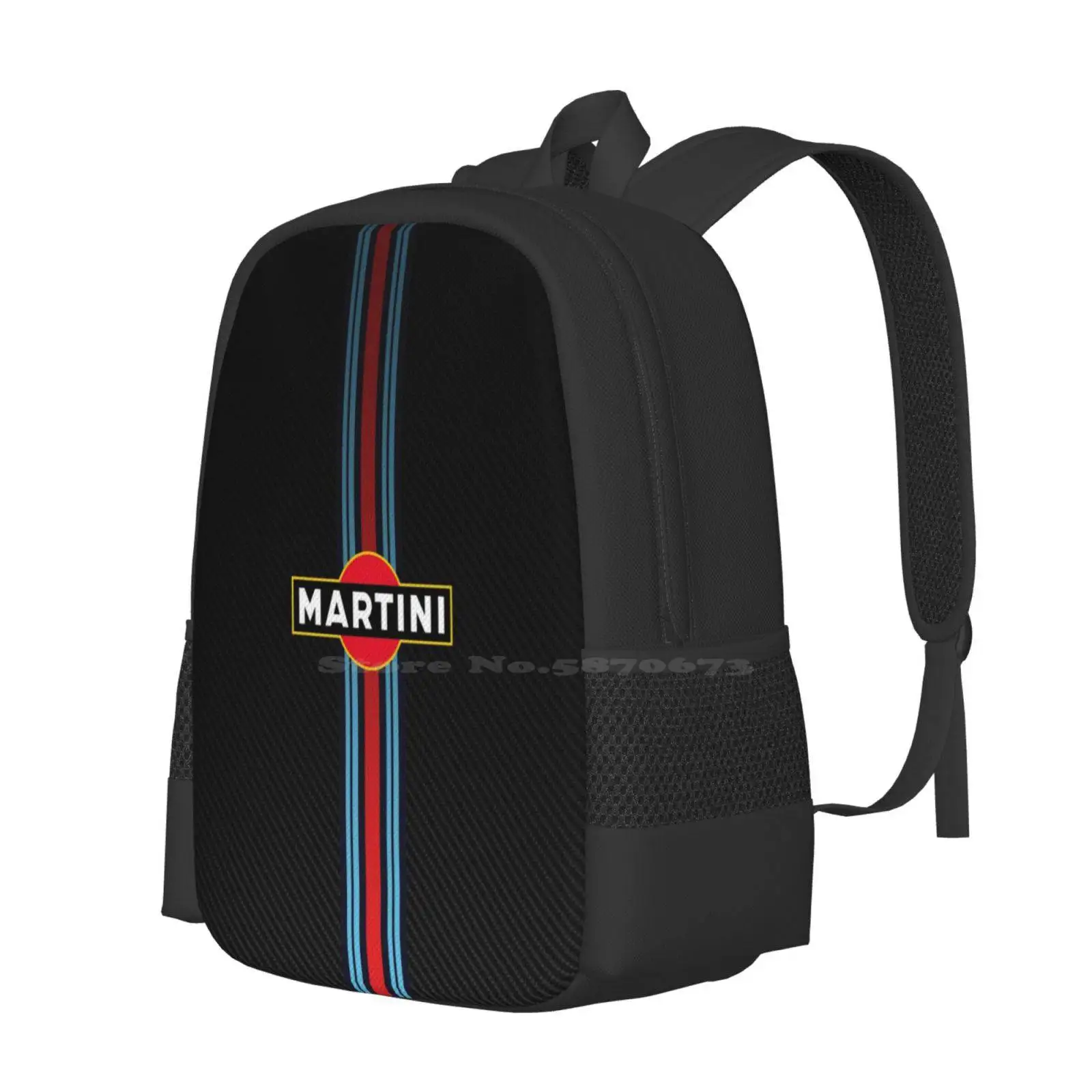 Racing Stripes New Arrivals Unisex Bags Student Bag Backpack Vermouth Racing Cocktail